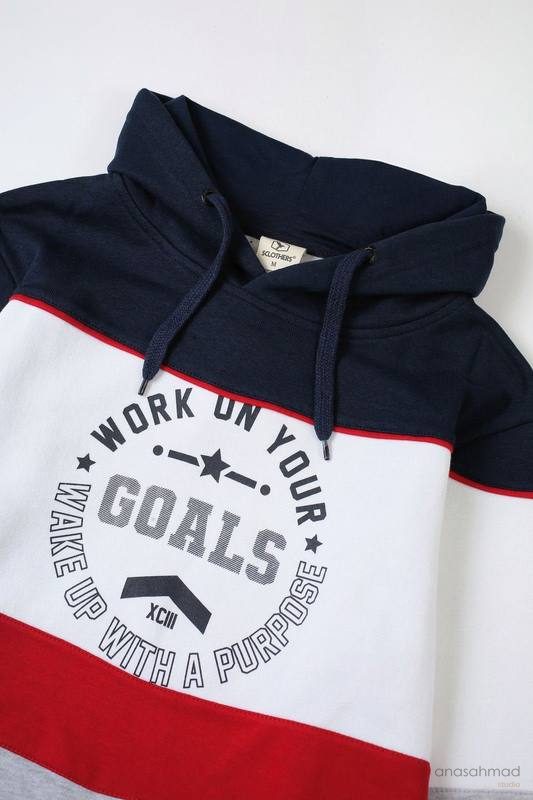 SCLOTHERS colorblock hoodie graphic detail, 